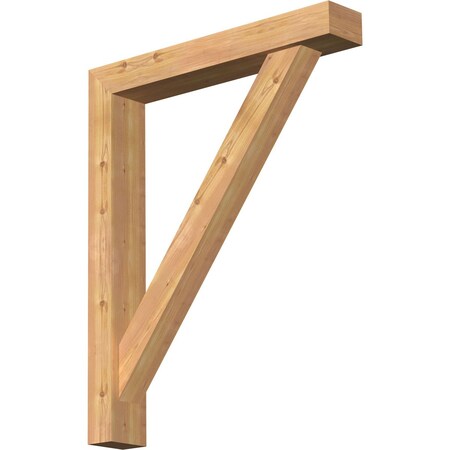 Ekena Millwork Traditional Block Smooth Bracket w/ Offset Brace, Western Red Cedar, 5 1/2"W x 34"D x 42"H BKT0604X34X42TRA05SWR
